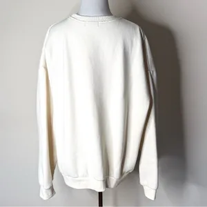 Edikted Cream Bow Brat Printed Sweatshirt NWOT XL thumbnail 7
