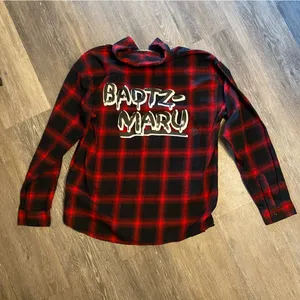 Hello Kitty and Friends x Forever 21 Red Button Down Flannel Long Sleeve Shirt thumbnail 4