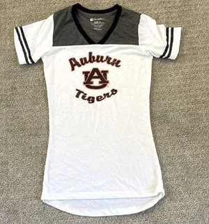 Colosseum White Auburn Univ. Tigers V-Neck Shirt thumbnail 1