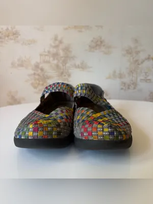 Baretraps Ideena Woven Rainbow Multicolored Mary Jane Flats 7.5 US thumbnail 8