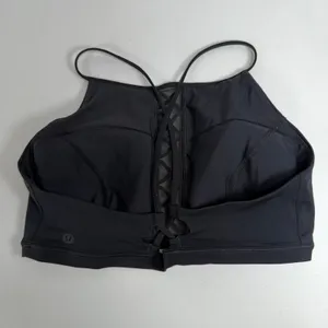 Lululemon 38D Shoreline Bikini Top Black Swimsuit High Neck Swim UV Protected thumbnail 6