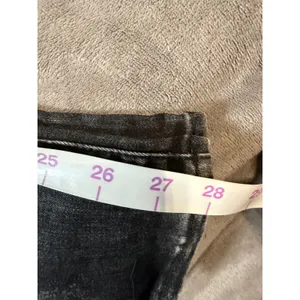 Gap 1969 Size 25 R True Skinny‎ Black Jeans Distressed Women 28" Inseam Low Rise thumbnail 4