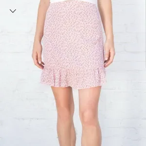 Brandy Melville Pink Rose‎ Floral Cara Ruffle Skirt thumbnail 10