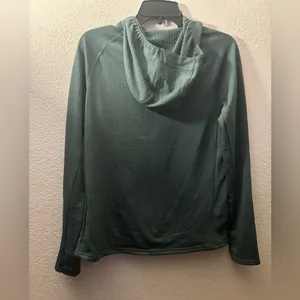 🆕Carhartt Women's Forest Green Force Relax Fit Half Zip Hooded T-Shirt S🆕 thumbnail 4