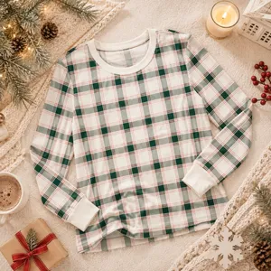 Wondershop Target Womens Small Green Plaid Holiday Pajama Top Long Sleeve Shirt thumbnail 2