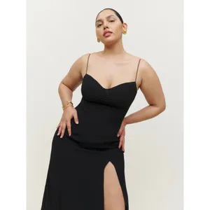 Reformation Juliette Sleeveless Midi Dress in Black Size 12 NWT thumbnail 3
