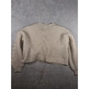 American Eagle Ivory Large Chunky Knit Cardigan‎ thumbnail 5
