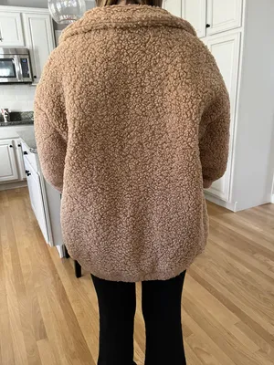 SheIn Oversized Fuzzy Bomber Jacket thumbnail 4