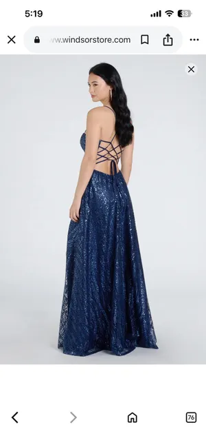 Navy Windsor Dress Prom thumbnail 2