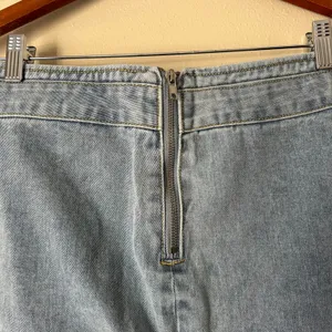 PrettyLittleThing Y2K Denim Buckle Micro Mini Skirt US Size 4 thumbnail 6