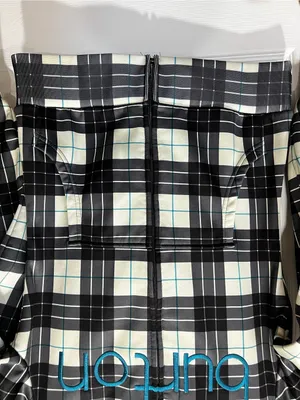 Burton DryRide Plaid Fleece Lined Hooded Jacket Ski Black Blue Long Sleeve Small thumbnail 3