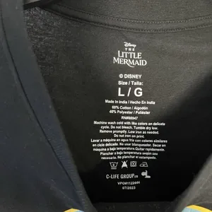Disney The Little Mermaid T-Shirt Halle Bailey Ariel Large Black Tee C-Life 2023 thumbnail 4