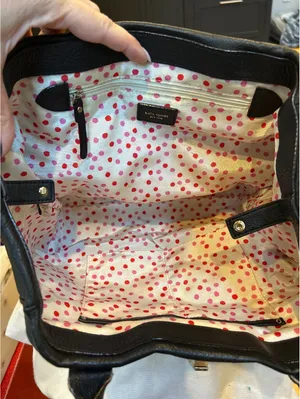 Kate Spade Black Pebbled Leather Tote Bag Purse thumbnail 3