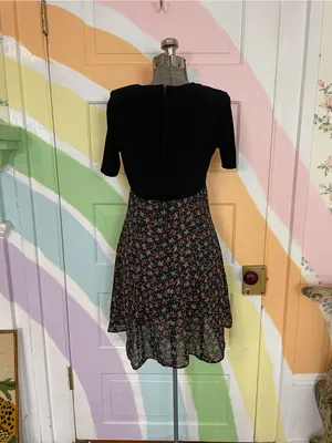 Vintage Y2K 90s RIPE Clothing Ditsy Floral Babydoll Mini Dress USA Sz M 💚🎀 thumbnail 7