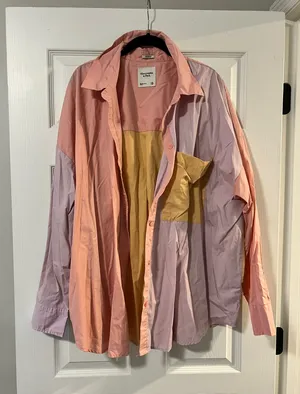 Abercrombie Color Block Button-Up thumbnail 1