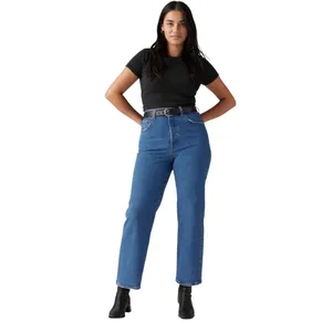 Levis Premium Ribcage Straight Ankle Jeans Blue W29 L27 High Rise Button Fly thumbnail 16
