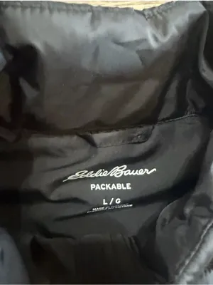 Eddie Bauer Women’s Black Zip Up Best Mountain Logo Size L NWOT thumbnail 8