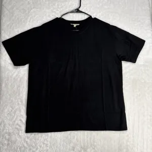 Madewell Black Cotton Relaxed Oversize Tee Size S Short Sleeve Minimalist Basic thumbnail 1