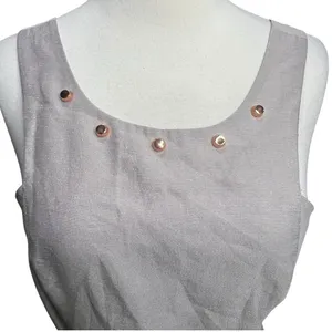 BCBGeneration Mini Dress 2 Light Gray Metallic Studded Pockets Fit Flare HOCO‎ thumbnail 4