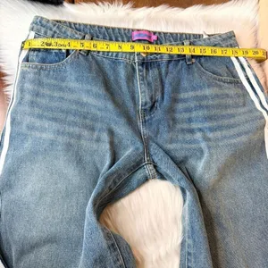 Edikted Ribbon Washed Low Rise Baggy Jeans Size XL thumbnail 13
