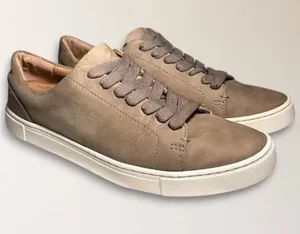 Frye Womens 9 Taupe Nubuck Leather‎ Sneakers Lace Up Casual Minimalist Street thumbnail 1