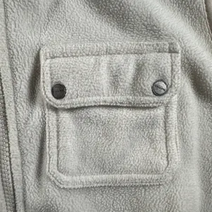 Chaps Vest Womens Large White Fleece Full Zip Pockets Mock Neck Buttons thumbnail 7