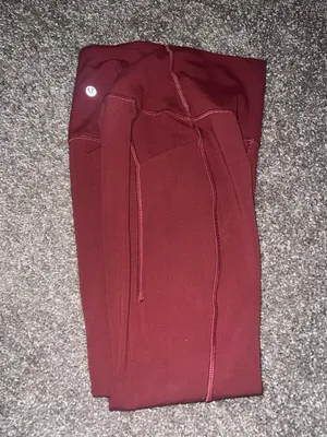 Lululemon Burgundy Leggings 25" thumbnail 3