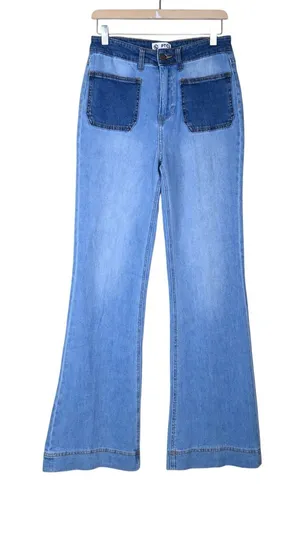 PTCL Ethical Clothing Women's 29 Two Tone Flare Jean thumbnail 1