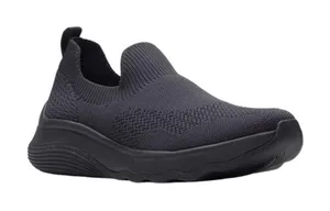Clarks Cloudsteppers Circuit Path Sneaker Womens 8.5 Black Knit Comfort Shoe NWT thumbnail 1