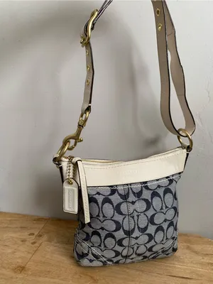 Coach Legacy jacquard leather Medium Duffle y2k signature Denim crossbody 10402 thumbnail 3