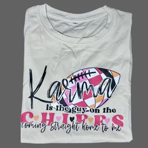 NWT “Karma Is The Guy On The Chiefs” Apricot Med‎ Tshirt thumbnail 2