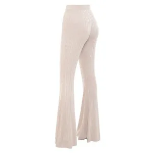 House of CB Viola Ribbed Knit‎ High Waist Flare Trousers Size Large thumbnail 3
