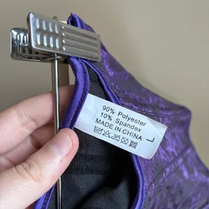 Brocade Damask Lace Up Corset Top Large Purple Women Structured Boned thumbnail 4