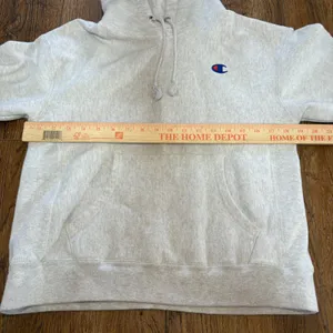 y2k Champion Reverse Weave Hoodie Heather‎ Grey Womens M Pullover Sweatshirt thumbnail 6