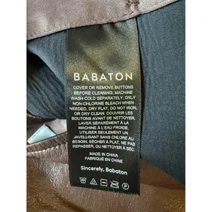 Babaton Aritzia Vicinity Brown Vegan Faux Leather Wrap Mini Skirt Size 4 95100 thumbnail 5