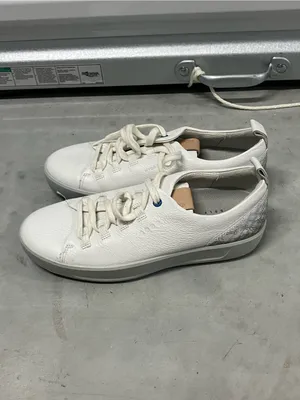 ECCO soft white leather golf sneakers thumbnail 3