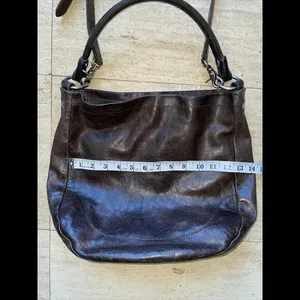 FRYE Melissa Hobo Brown Distressed‎ Leather Shoulder Bag thumbnail 10