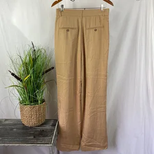 Zara Tan High Waist Trouser Pants NEW L thumbnail 3