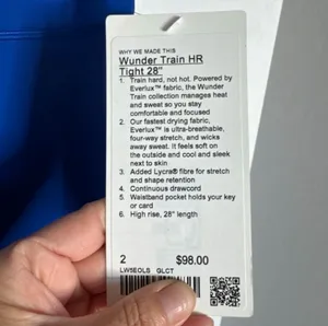 Lululemon Wunder Train HR Tight 28” Size 2 Galactic Cobalt NEW Leggings Rare thumbnail 4