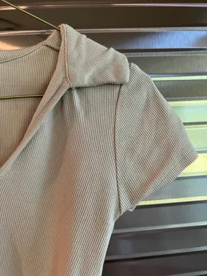 Garage NWOT Beige Ribbed Crop Top thumbnail 2