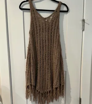 Umgee Brown Fringe Tunic Top thumbnail 2