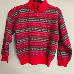 Vintage JD Sun Valley 1/4 zip wool sweater womens L thumbnail 1
