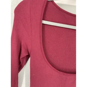 SKIMS Women Maxi Dress Burgundy Ribbed Soft Lounge Scoop Neck S thumbnail 5