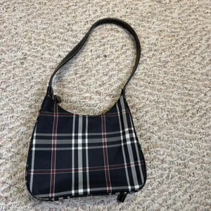 VTG Nine West Black Plaid Shoulder Bag Organizer Mini Purse Y2K Style Punk thumbnail 2