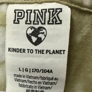 Pink Kinder to the Planet Tie Dye Ruched Short Sleeve Tunic Mini Dress Womens L thumbnail 11