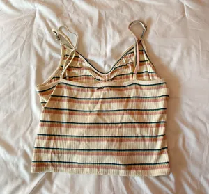 O’Neill White Striped Cinch Tank Top Size Medium thumbnail 2