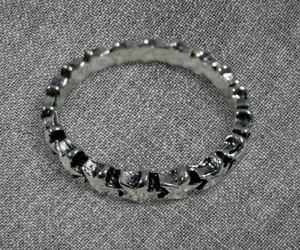 Silver Tone Celestial Star Band Ring thumbnail 1