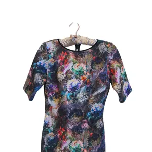 Margaret O’Leary Quilted Sheath Dress Small Kaleidoscope Maximalist Avant Garde thumbnail 5