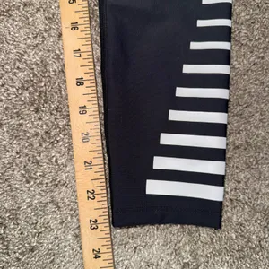 P.E Nation Leggings Women Small Black Excellent Striped Ankle Logo PEC-A02 thumbnail 2