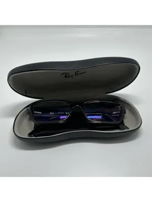 Ray-Ban Rectangular Black and Clear Prescription Glasses Frames with Case thumbnail 14